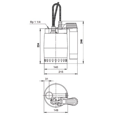 Pompe UNIFLIT KP 350-AV-1- GRUNDFOS - 013N1400