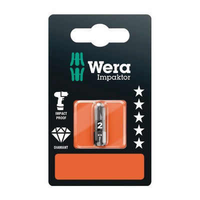 Embouts IMP DC SB Impaktor, PZ 2 x 25 mm- WERA - 05073921001