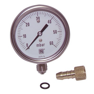 Manomètre acier à capsule Ø 63mm, 0/60mb- DIFF - 100250