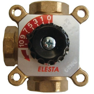 Vanne 3 voies à secteur taraudée en laiton F3/4"- E.R.E REGULATION - H3MG20-4