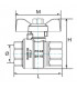 Vanne BS poignée papillon FF3/4"- DIFF - 110025