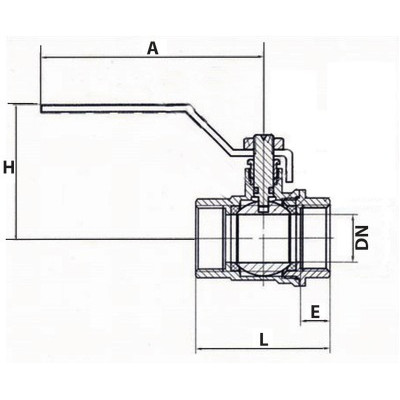 Vanne BS poignée plate MM3/4"- DIFF - 110041