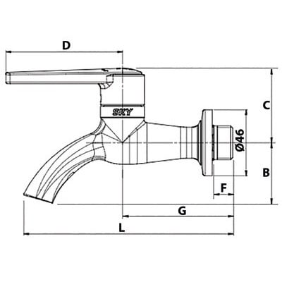 Robinet antigel breveté SKY M1/2''- EFFEBI - 1750P404