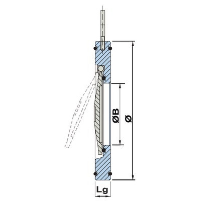 Clapet simple battant sandwich acier zin- SFERACO - 364065