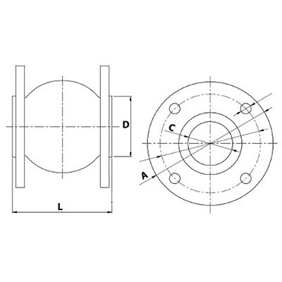 Compensateur à brides DN80- DIFF - 110292