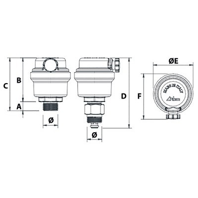 Purgeur MINILUFT compact avec clapet M3/- RBM - 7910340