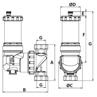 Séparateur d'air orientable AIRTERM UP F- RBM - 26490600