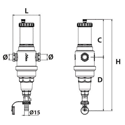 Séparateur air et boue AIRTERM DIRT F1"- RBM - 28310600