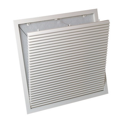 Grille reprise dalle de plafond ailettes inclinées filtre AG637- ALDES - 11050682