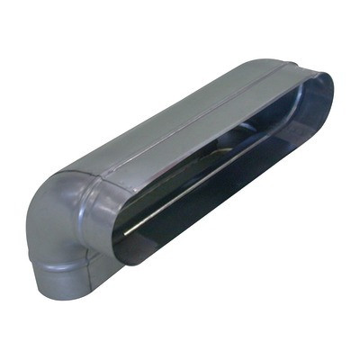 Coude vertical oblong galvanisé 90° CVO- ALDES - 11063243