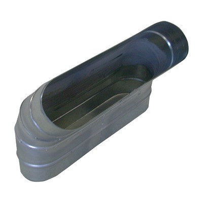 Coude vertical oblong galvanisé 45° CVO- ALDES - 11066322