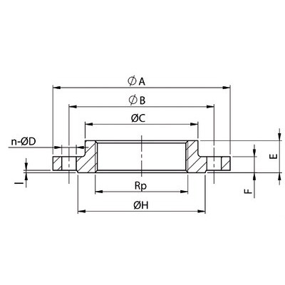 Bride taraudée acier F4"- DIFF - 110992