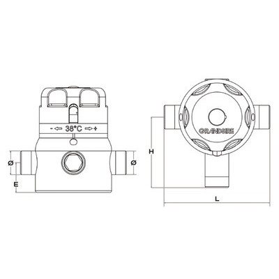 Mitigeur thermostatique collectif de rén- DIFF - 111327