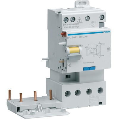 Bloc différentiel double sortie 4P 63A 3- HAGER - BFC863