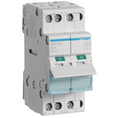 Interrupteur modulaire 3 pôles 40A- HAGER - SBN340