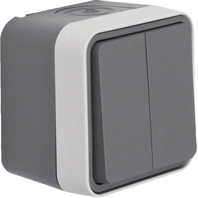 Double poussoir CUBYKO inverseur saillie- HAGER - WNC044