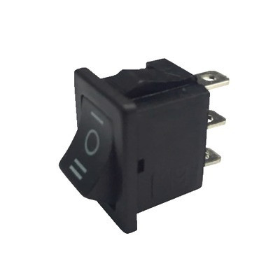 Interrupteur noir I/0/II 6A 3XFASTON- DIFF - 150644