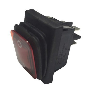 Interrupteur lumineux rouge étanche 0/1- DIFF - 150647
