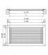 Grille de reprise/soufflage linéaire AL1- NATHER - 699104
