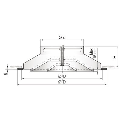 Diffuseur circulaire à cône KU6 réglable- NATHER - 998179