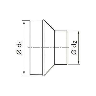 Réduction conique galva D.200/160- NATHER - 227501