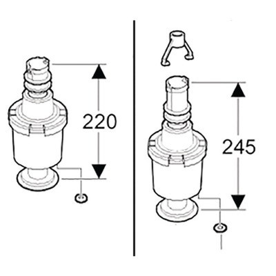 Mécanisme de chasse pour réservoir encas- GEBERIT - 240.114.00.1