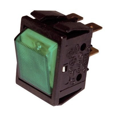 Interrupteur bipolaire étanche lumineux vert- DIFF pour Zaegel Held - A814342