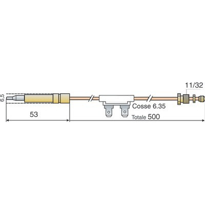 Thermocouple- DIFF pour AO Smith - 0071872