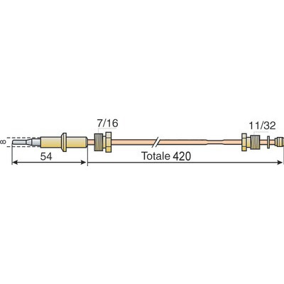Thermocouple 750mm- DIFF pour AO Smith - Q335C 1023B