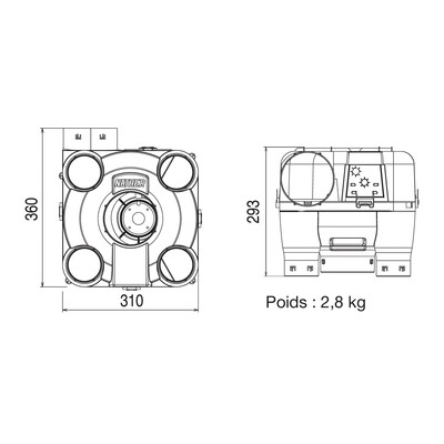 Caisson VMC autoréglable KHEO 3 2 boucho- NATHER - 996515