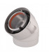Coude 45° gaz Ø60/100mm- UBBINK - 227201  - (X2)