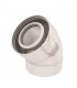 Coude 45° condensation fioul/gaz Ø80/125mm- UBBINK - 229500  - (X2)
