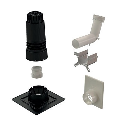 Kit RENOLUX Ø80/125 noire de système étanche C3/C9- UBBINK - 184444