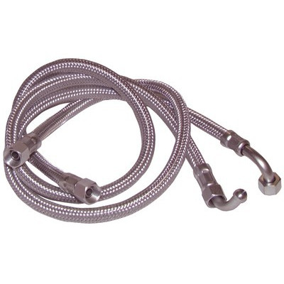 Flexible fioul F1/4" x F1/4" coudé 90° 750mm- DIFF - 602002  - (X2)