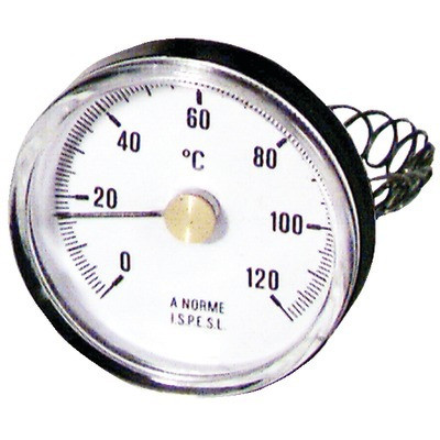 Thermomètre d'applique, Ø 63mm, 0/120°C- DIFF - 606050