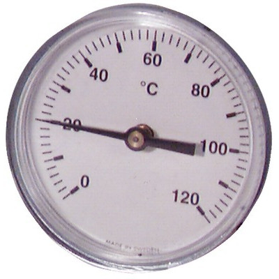 Thermomètre rond 0 à 120°C Ø63mm plonge axiale 40mm- DIFF - 606070
