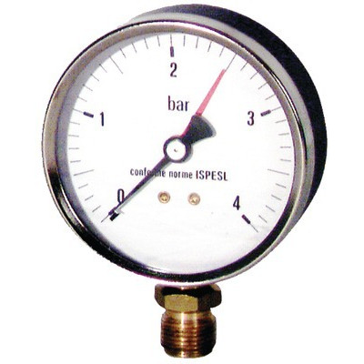 Manomètre acier, sec non remplissable Ø100 0/4B- DIFF - 606130
