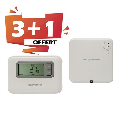 Pack promo 3 + 1 Thermostat T3R programmable- HONEYWELL HOME - PACK PROMO T3R
