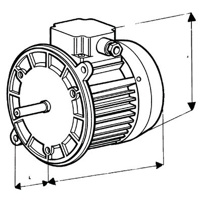 Moteur standard bride Néma 2 ventilés no- DIFF - 702052