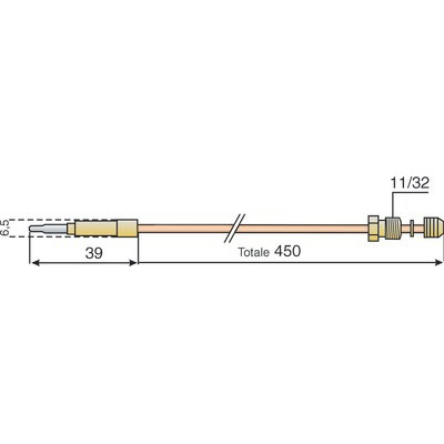 Thermocouple BUDERUS- DIFF pour Junkers - 7749101221