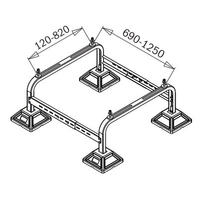 Support au sol pour groupe extérieur XL- DIFF - 806036