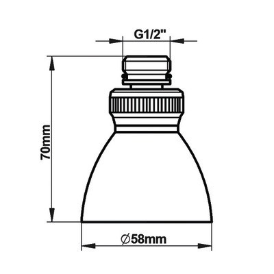 Pomme orientable complète seule- PRESTO - 90134