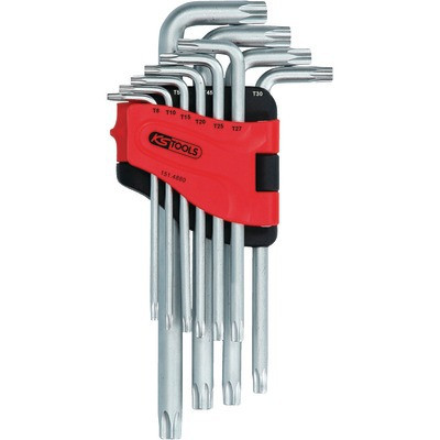 Jeu de clés mâles coudées Torx, longues,- KS TOOLS - 151.4880