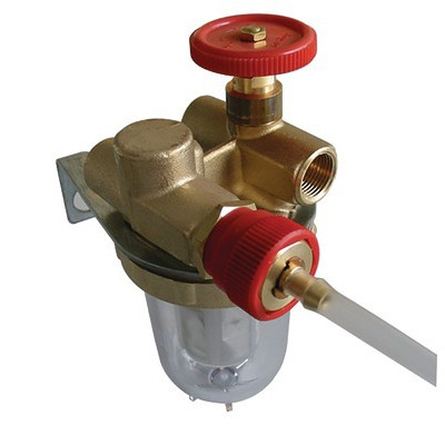 Filtre fioul recyclage avec robinet FF3/8"- OVENTROP - 2122103+2127600