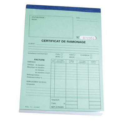 Carnet de ramonage- DIFF - 904350