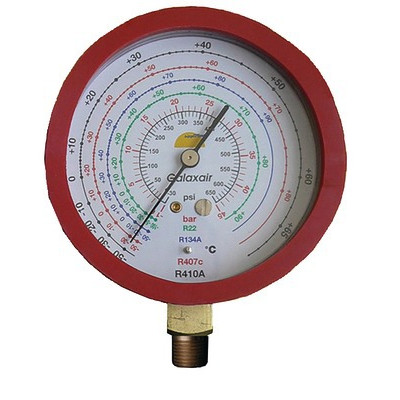 Manomètre Ø80mm HP CLIM -1 à 45b antipul- GALAXAIR - 812-CN