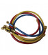 Jeu de 3 flexibles flare FF1/4" SAE avec- GALAXAIR - SA-CT360-RYB