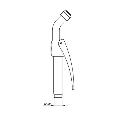 Douchette 45°seule/lave bass.- PRESTO - 90640