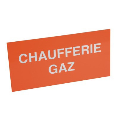 Étiquette rigide chaufferie gaz- DIFF - 907043