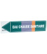 Étiquette souple adhésive eau chaude sanitaire- DIFF - 907071  - (X10)